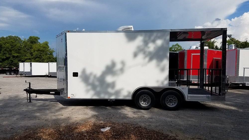 315-8.5-x-18-white-porch-style-event-concession-food-trailer-17.jpg 8.5' x 18' White Porch Style Event Concession Food Trailer