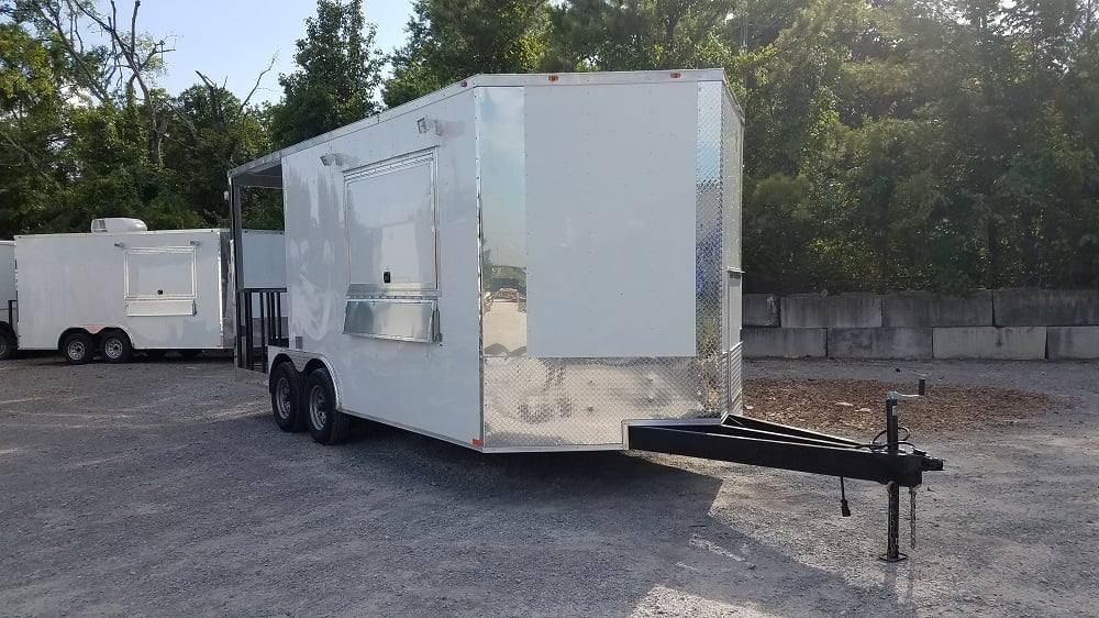 315-8.5-x-18-white-porch-style-event-concession-food-trailer-5.jpg 8.5' x 18' White Porch Style Event Concession Food Trailer