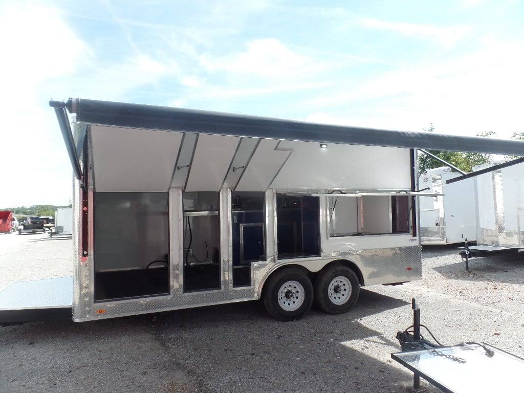 317-8.5-x-18-white-yogurt-concession-food-trailer-1.jpg 8.5' x 18' White Yogurt Concession Food Trailer