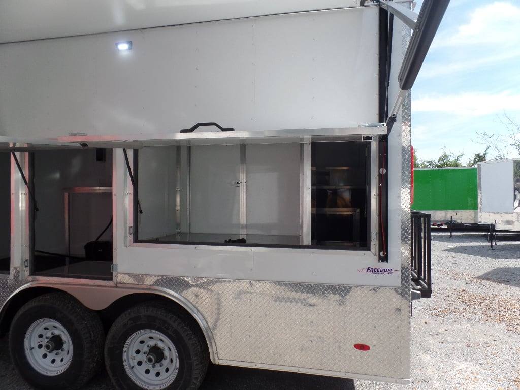 317-8.5-x-18-white-yogurt-concession-food-trailer-22.jpg 8.5' x 18' White Yogurt Concession Food Trailer