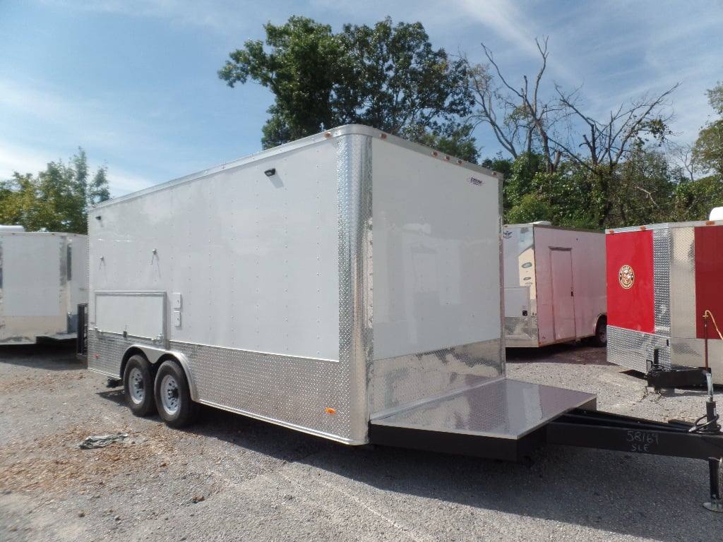 317-8.5-x-18-white-yogurt-concession-food-trailer-7.jpg 8.5' x 18' White Yogurt Concession Food Trailer