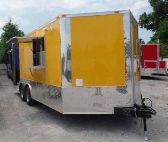 321-8.5-x-19-concession-yellow-bbq-porch-food-trailer-11.jpg 8.5' x 19' Concession Yellow BBQ Porch Food Trailer