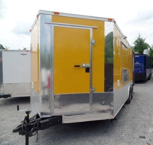 321-8.5-x-19-concession-yellow-bbq-porch-food-trailer-13.jpg 8.5' x 19' Concession Yellow BBQ Porch Food Trailer