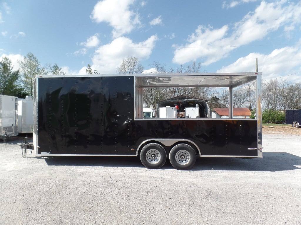 323-8.5-x-20-bbq-black-porch-style-concession-trailer-10.jpg 8.5' x 20' BBQ Black Porch Style Concession Trailer