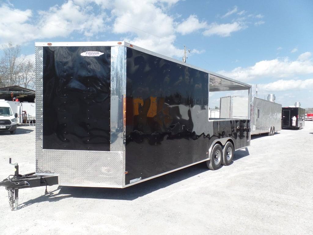 323-8.5-x-20-bbq-black-porch-style-concession-trailer-13.jpg 8.5' x 20' BBQ Black Porch Style Concession Trailer