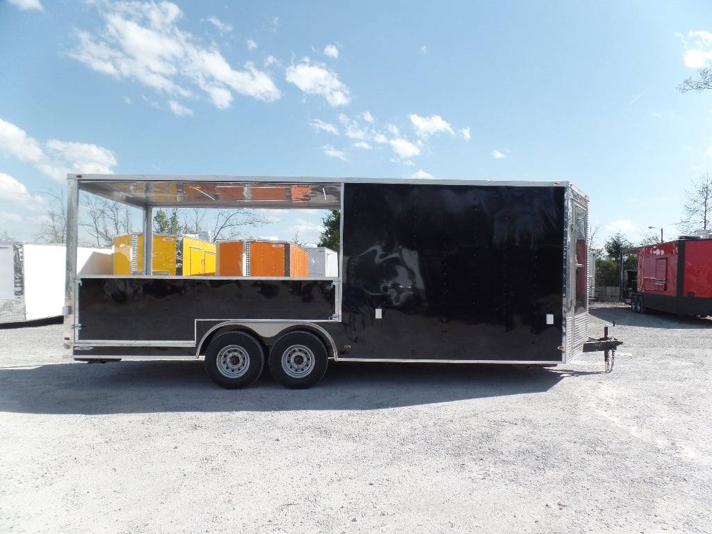 323-8.5-x-20-bbq-black-porch-style-concession-trailer-21.jpg 8.5' x 20' BBQ Black Porch Style Concession Trailer