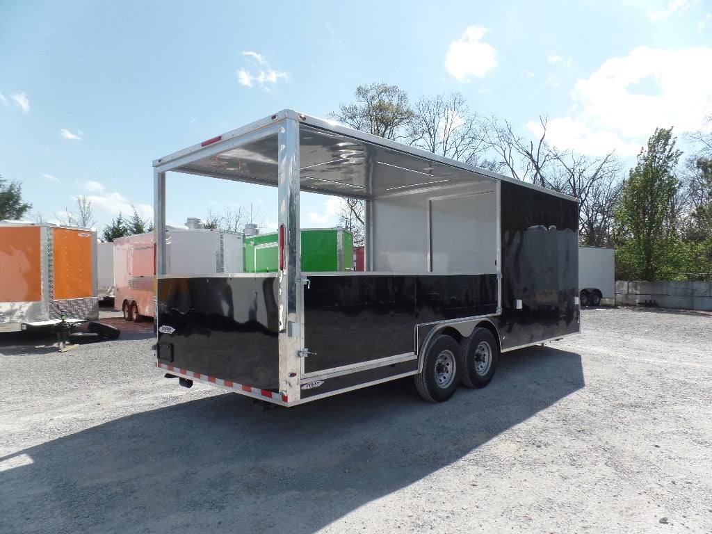 323-8.5-x-20-bbq-black-porch-style-concession-trailer-7.jpg 8.5' x 20' BBQ Black Porch Style Concession Trailer