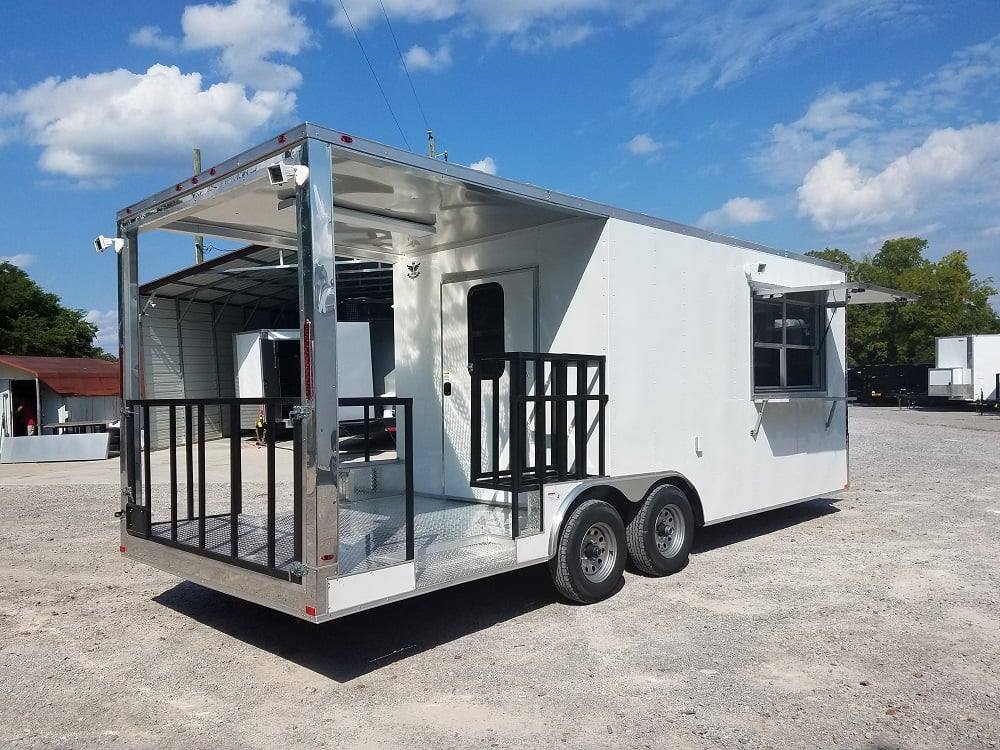324-8.5-x-20-bbq-porch-white-concession-food-trailer-12.jpg 8.5' x 20' BBQ Porch White Concession Food Trailer