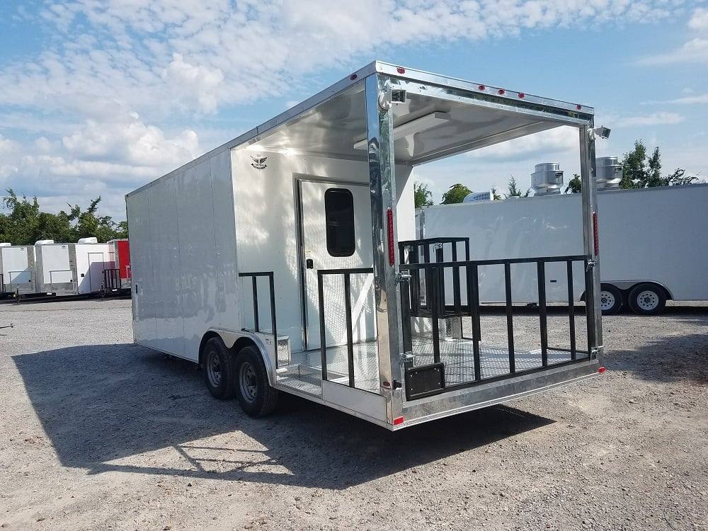324-8.5-x-20-bbq-porch-white-concession-food-trailer-18.jpg 8.5' x 20' BBQ Porch White Concession Food Trailer
