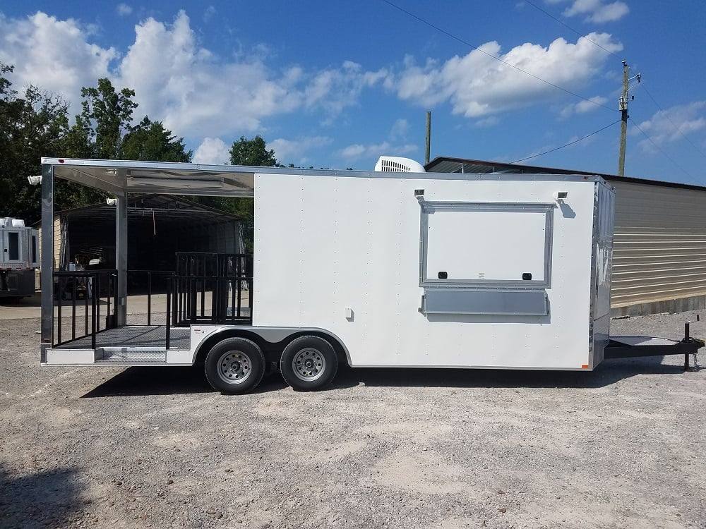 324-8.5-x-20-bbq-porch-white-concession-food-trailer-7.jpg 8.5' x 20' BBQ Porch White Concession Food Trailer