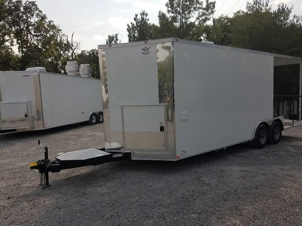 324-8.5-x-20-bbq-porch-white-concession-food-trailer-9.jpg 8.5' x 20' BBQ Porch White Concession Food Trailer
