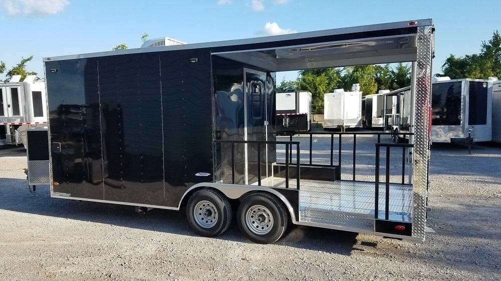326-8.5-x-20-black-bbq-concession-food-trailer-10.jpg 8.5' x 20' Black BBQ Concession Food Trailer