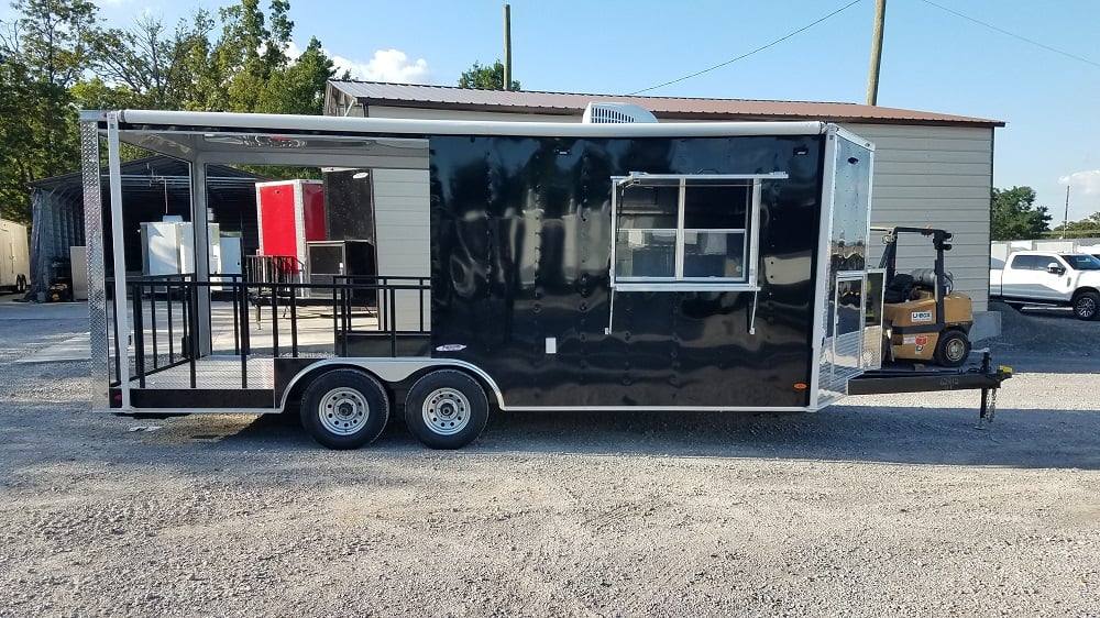 326-8.5-x-20-black-bbq-concession-food-trailer-21.jpg 8.5' x 20' Black BBQ Concession Food Trailer