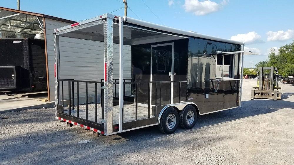 326-8.5-x-20-black-bbq-concession-food-trailer-4.jpg 8.5' x 20' Black BBQ Concession Food Trailer
