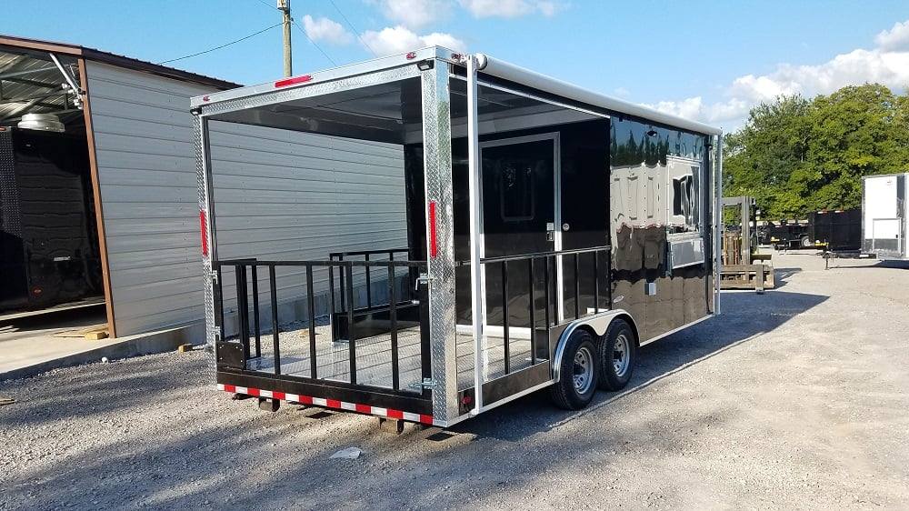 326-8.5-x-20-black-bbq-concession-food-trailer-6.jpg 8.5' x 20' Black BBQ Concession Food Trailer