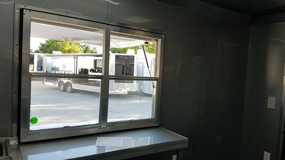 326-8.5-x-20-black-bbq-concession-food-trailer-8.jpg 8.5' x 20' Black BBQ Concession Food Trailer
