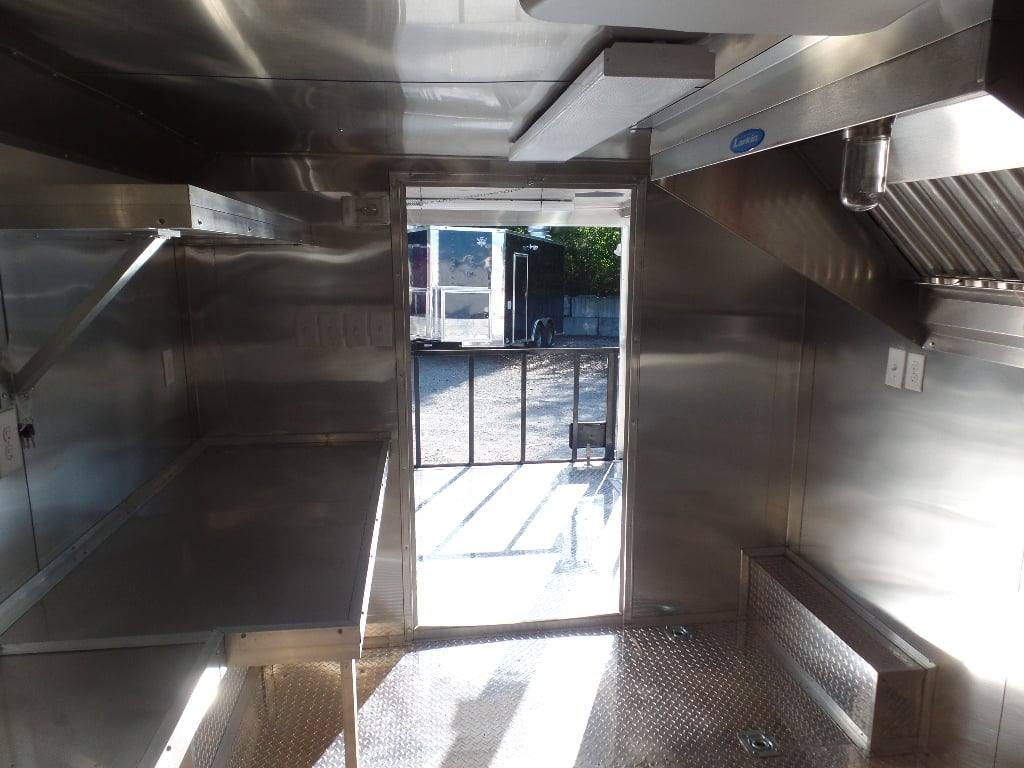 8.5' x 20' Black BBQ Porch Concession Food Trailer