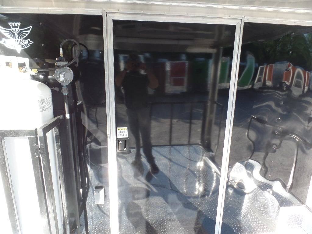 8.5' x 20' Black BBQ Porch Concession Food Trailer