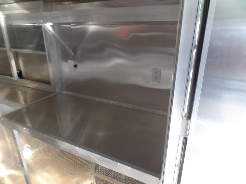 8.5' x 20' Black BBQ Porch Concession Food Trailer