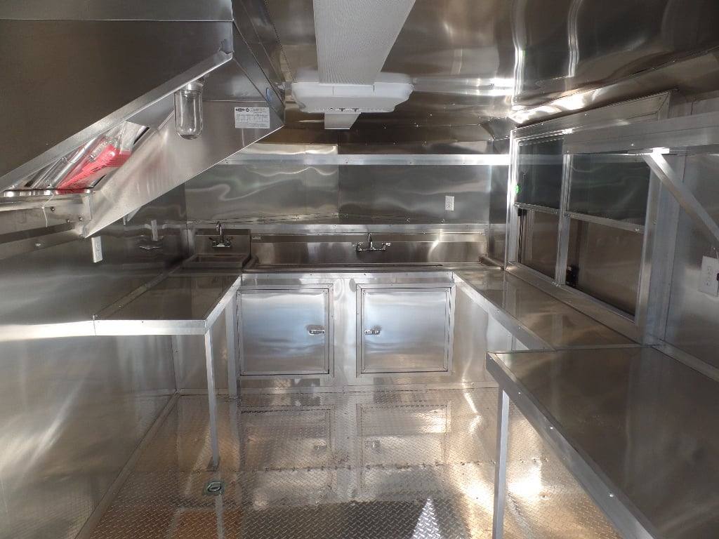 8.5' x 20' Black BBQ Porch Concession Food Trailer