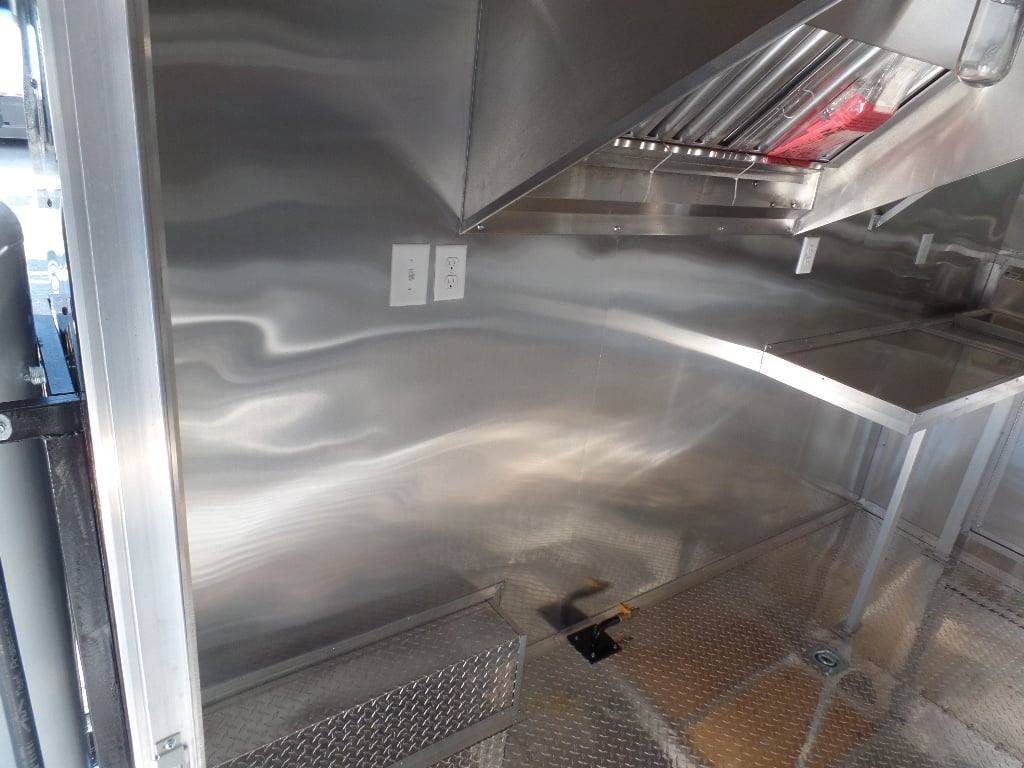 8.5' x 20' Black BBQ Porch Concession Food Trailer