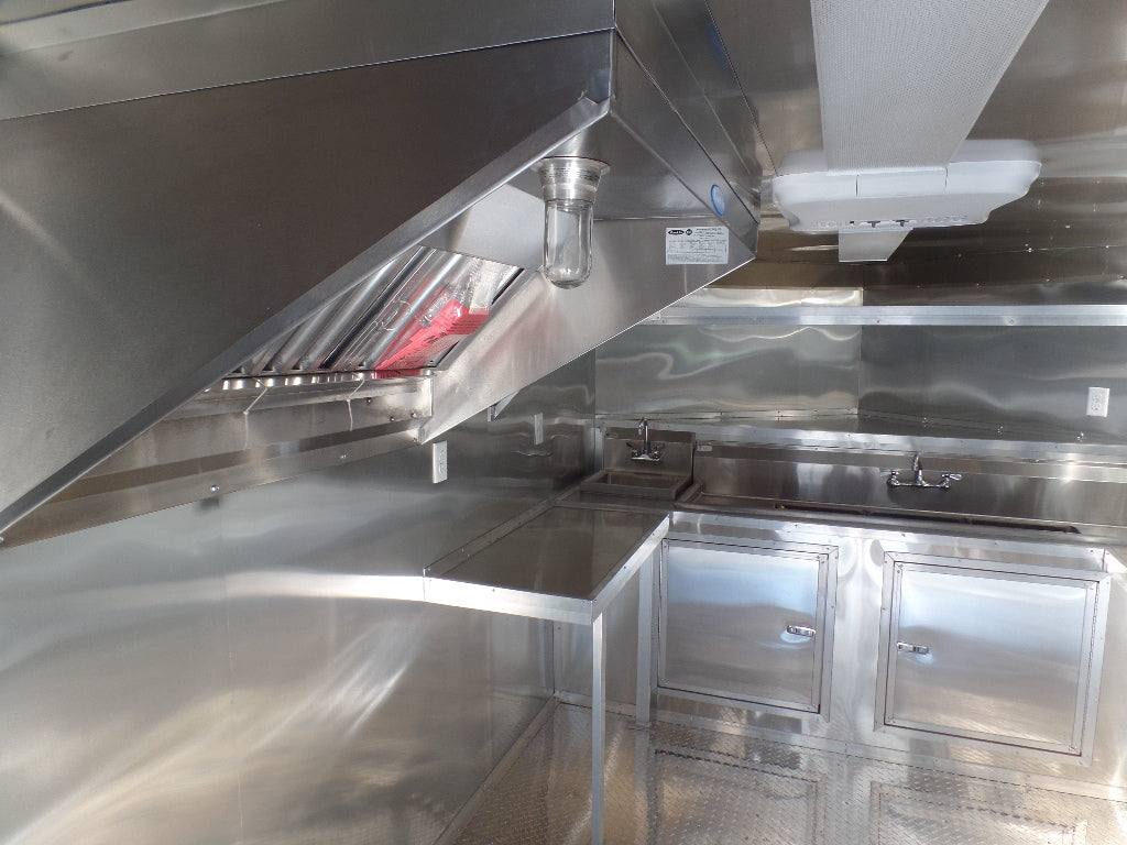 8.5' x 20' Black BBQ Porch Concession Food Trailer