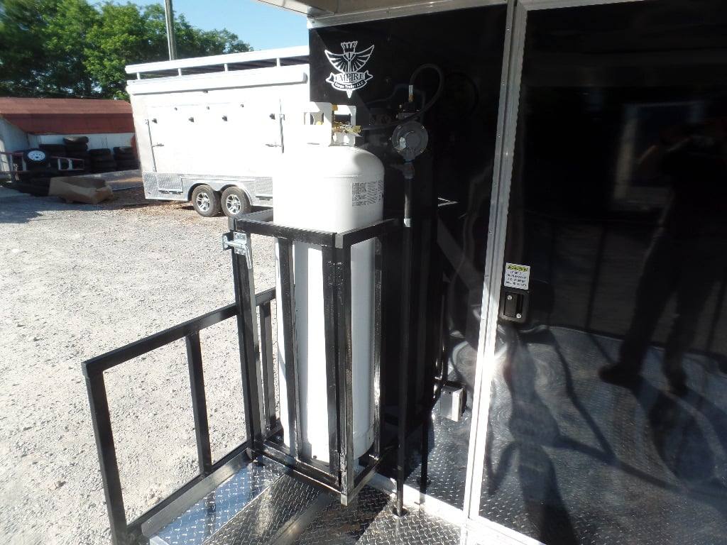 8.5' x 20' Black BBQ Porch Concession Food Trailer