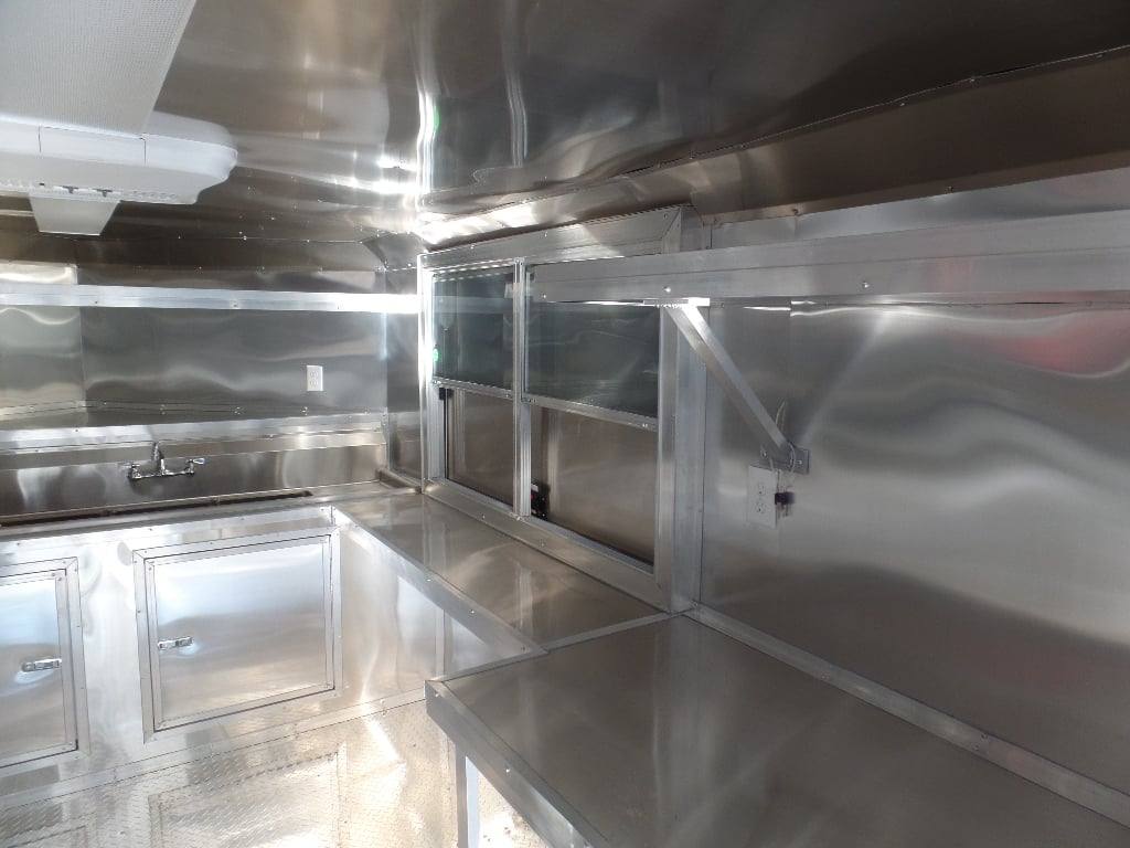 8.5' x 20' Black BBQ Porch Concession Food Trailer