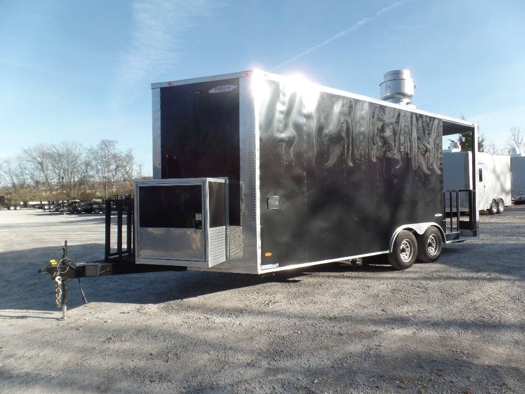 328-8.5-x-20-black-bbq-porch-concession-food-trailer-15.jpg 8.5' x 20' Black BBQ Porch Concession Food Trailer