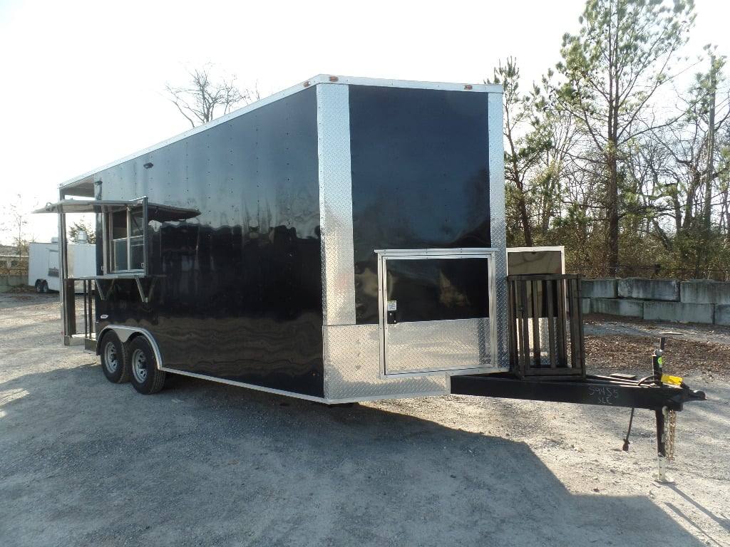 328-8.5-x-20-black-bbq-porch-concession-food-trailer-20.jpg 8.5' x 20' Black BBQ Porch Concession Food Trailer