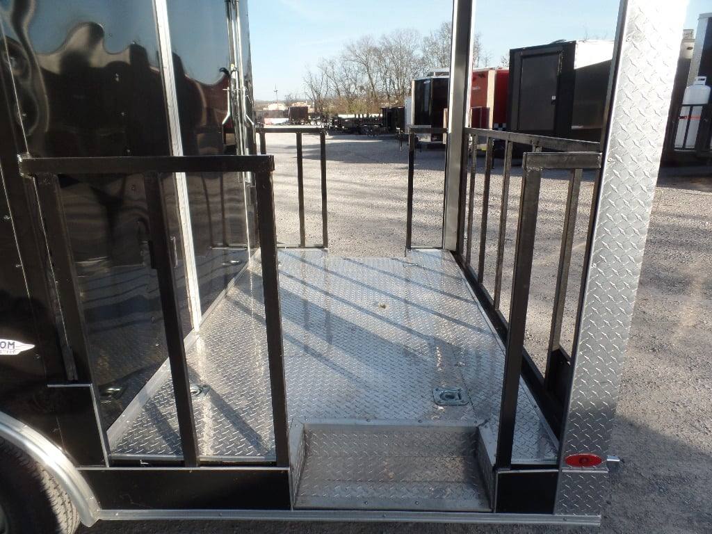 328-8.5-x-20-black-bbq-porch-concession-food-trailer-21.jpg 8.5' x 20' Black BBQ Porch Concession Food Trailer