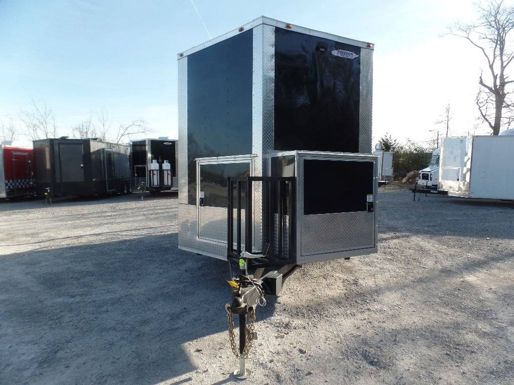 328-8.5-x-20-black-bbq-porch-concession-food-trailer-24.jpg 8.5' x 20' Black BBQ Porch Concession Food Trailer