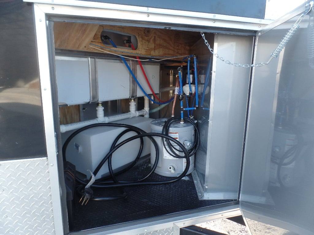 328-8.5-x-20-black-bbq-porch-concession-food-trailer-8.jpg 8.5' x 20' Black BBQ Porch Concession Food Trailer