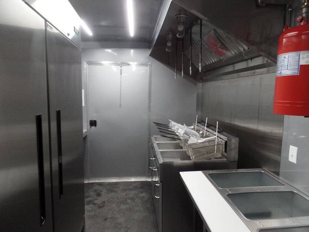 329-8.5-x-20-black-bbq-porch-concession-food-trailer-with-appliances-11.jpg 8.5' x 20' Black BBQ Porch Concession Food Trailer With Appliances