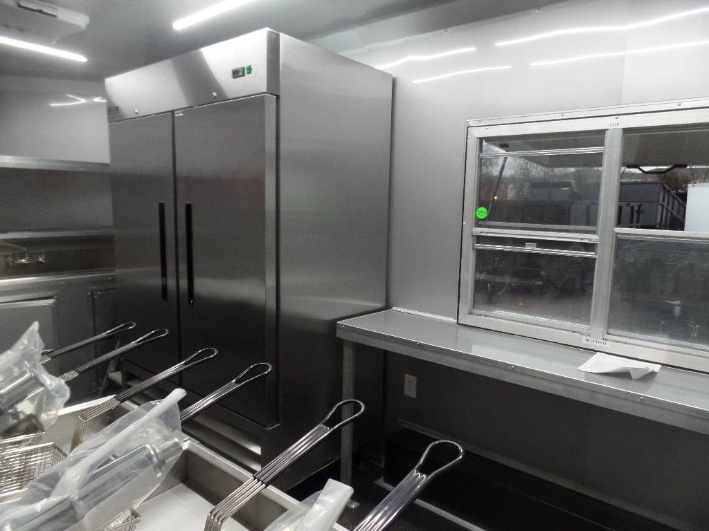 329-8.5-x-20-black-bbq-porch-concession-food-trailer-with-appliances-13.jpg 8.5' x 20' Black BBQ Porch Concession Food Trailer With Appliances