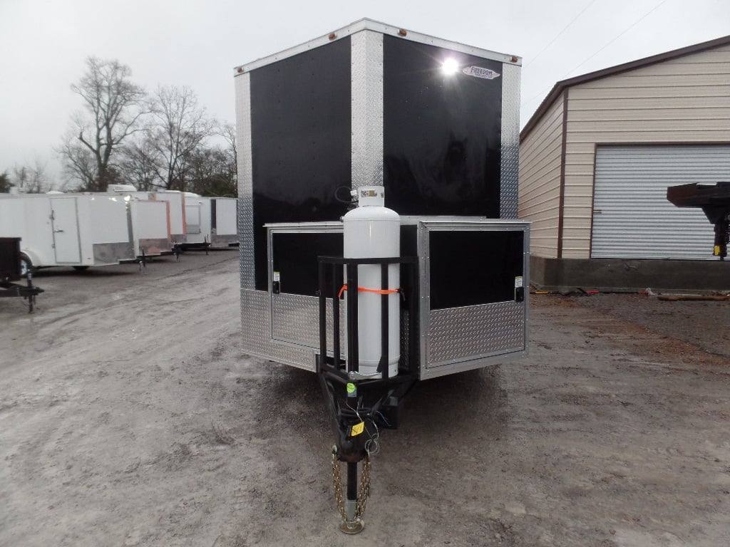 329-8.5-x-20-black-bbq-porch-concession-food-trailer-with-appliances-14.jpg 8.5' x 20' Black BBQ Porch Concession Food Trailer With Appliances