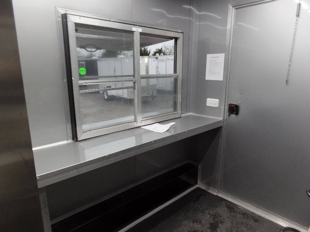 329-8.5-x-20-black-bbq-porch-concession-food-trailer-with-appliances-15.jpg 8.5' x 20' Black BBQ Porch Concession Food Trailer With Appliances