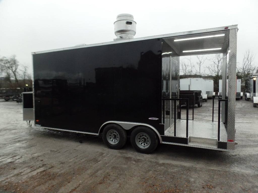 329-8.5-x-20-black-bbq-porch-concession-food-trailer-with-appliances-20.jpg 8.5' x 20' Black BBQ Porch Concession Food Trailer With Appliances