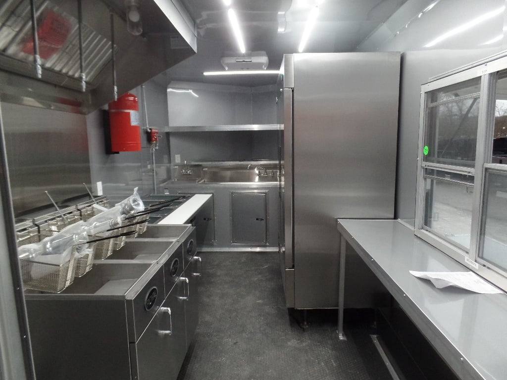 329-8.5-x-20-black-bbq-porch-concession-food-trailer-with-appliances-3.jpg 8.5' x 20' Black BBQ Porch Concession Food Trailer With Appliances