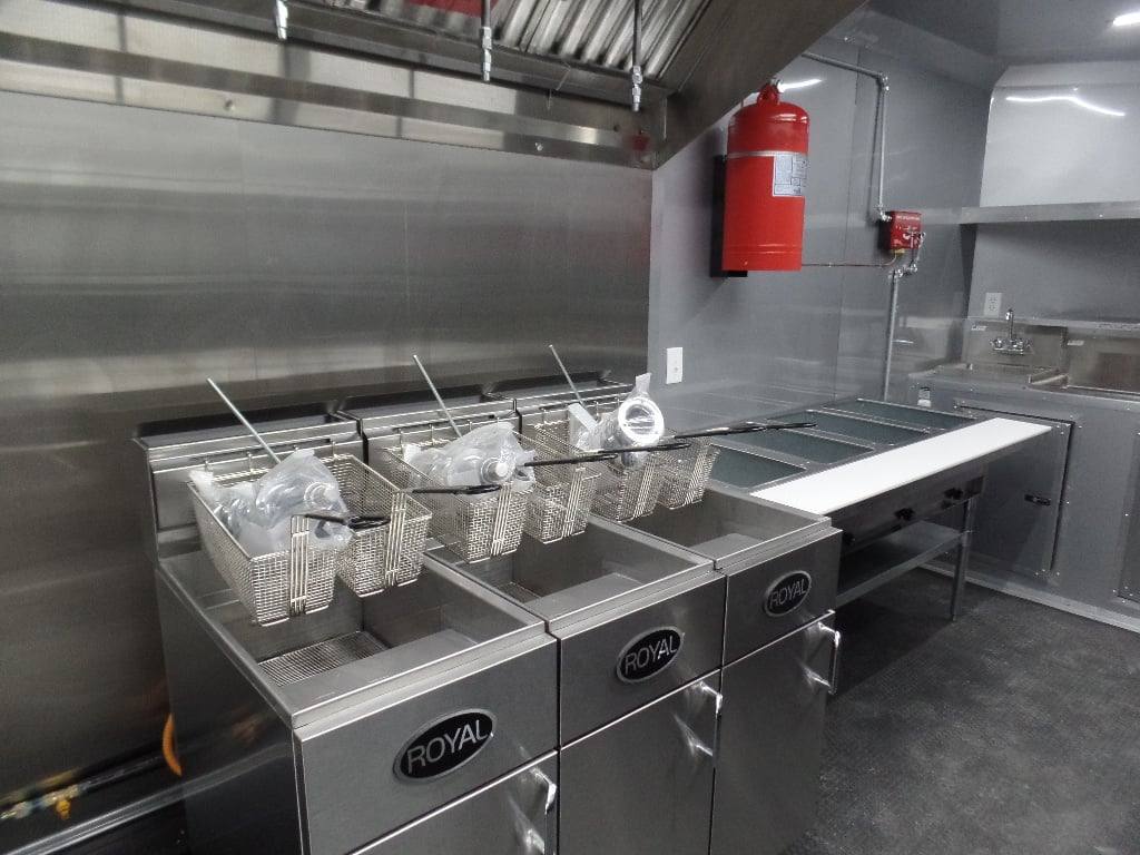 329-8.5-x-20-black-bbq-porch-concession-food-trailer-with-appliances-8.jpg 8.5' x 20' Black BBQ Porch Concession Food Trailer With Appliances