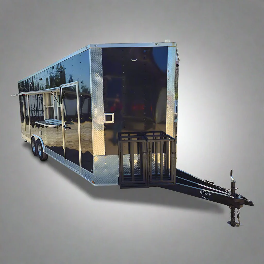 33-8.5-x-24-black-concession-trailer-food-event-catering-1.webp 8.5 x 24 Black Concession Trailer Food Event Catering