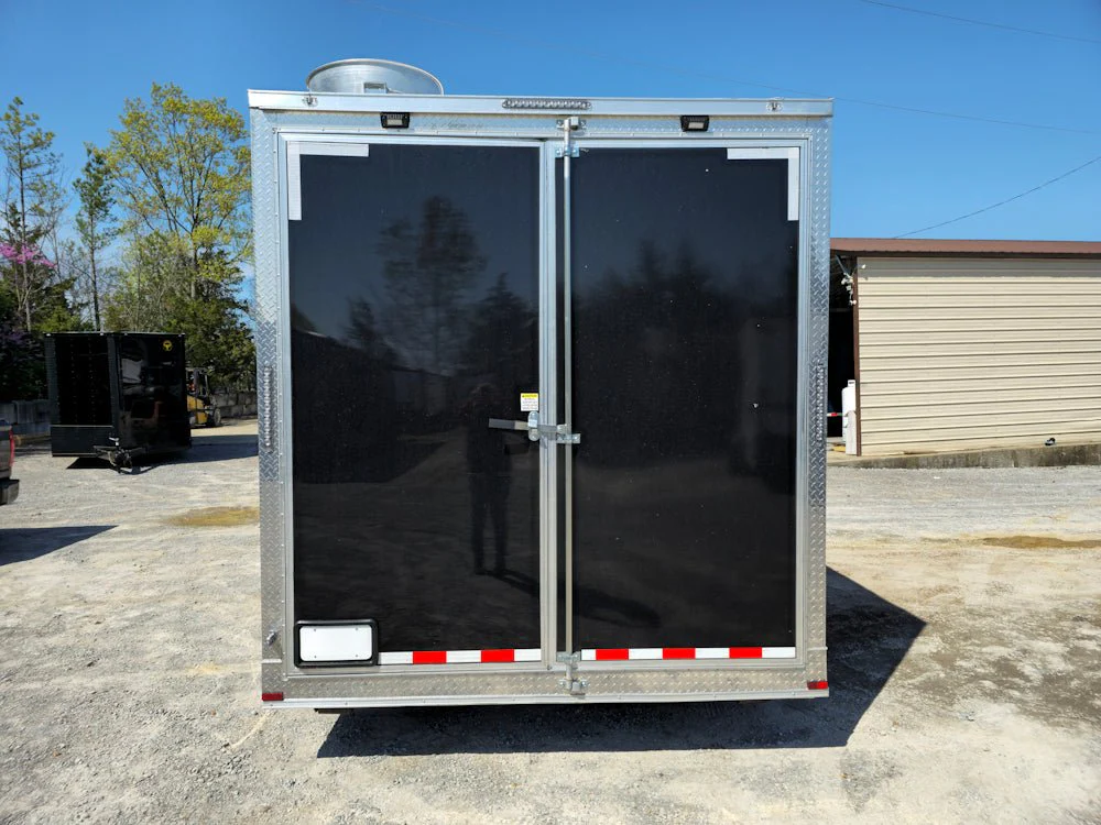 8.5 x 24 Black Concession Trailer Food Event Catering