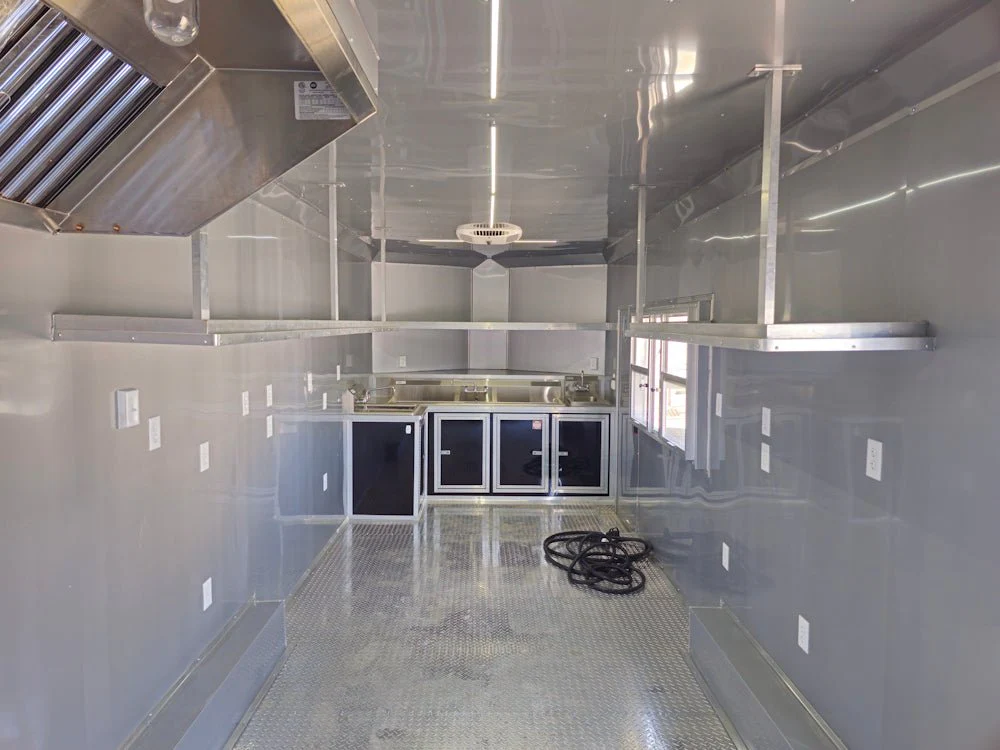 8.5 x 24 Black Concession Trailer Food Event Catering