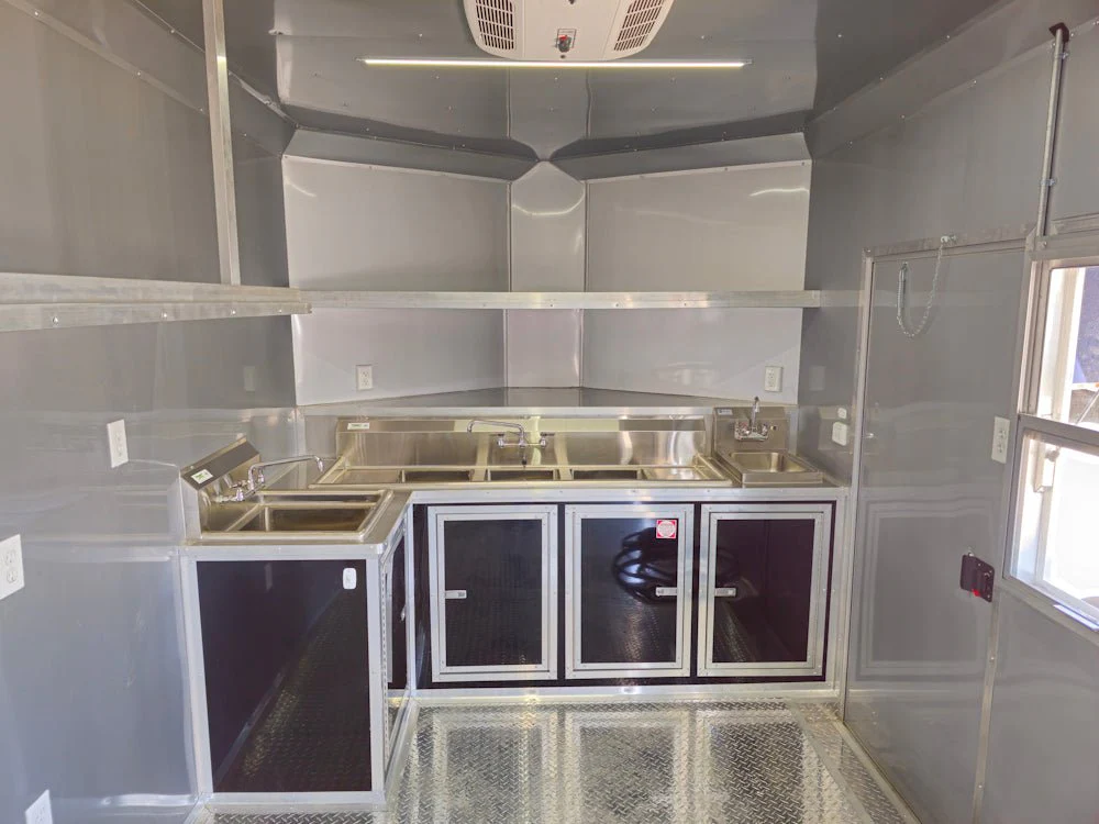 8.5 x 24 Black Concession Trailer Food Event Catering