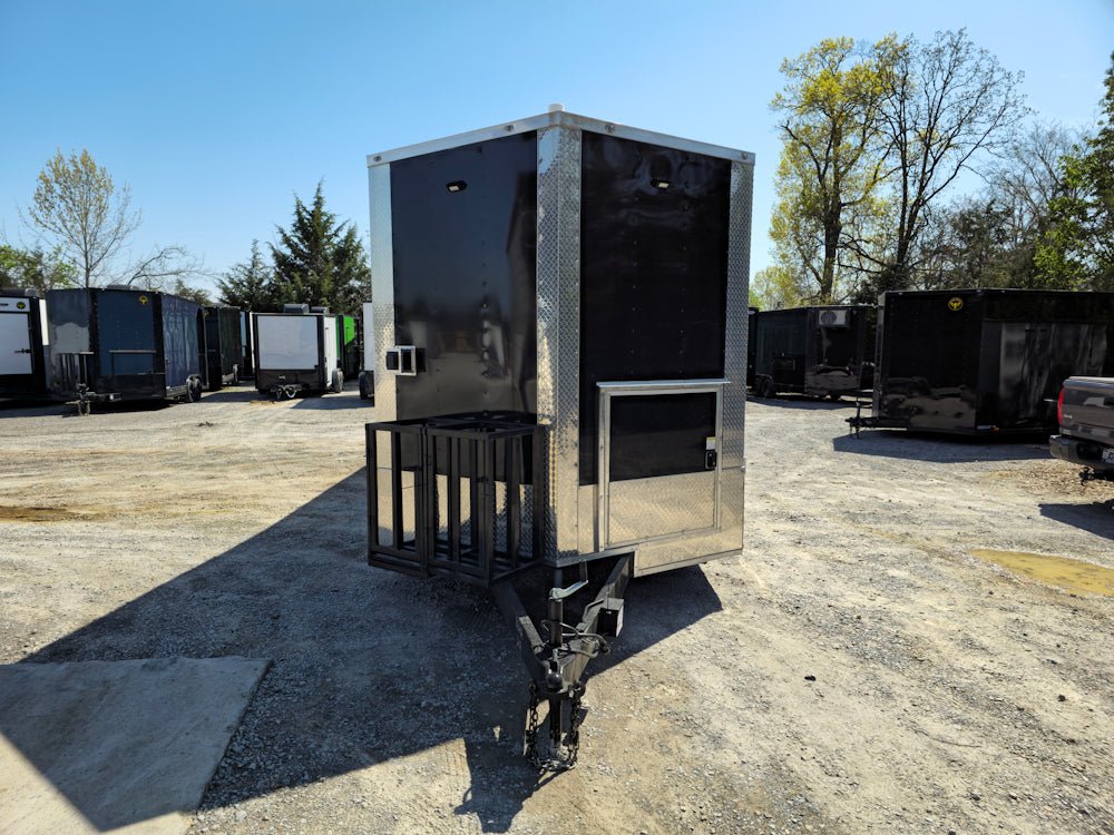 8.5 x 24 Black Concession Trailer Food Event Catering