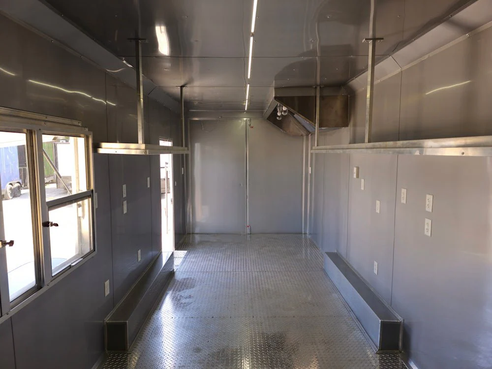 8.5 x 24 Black Concession Trailer Food Event Catering