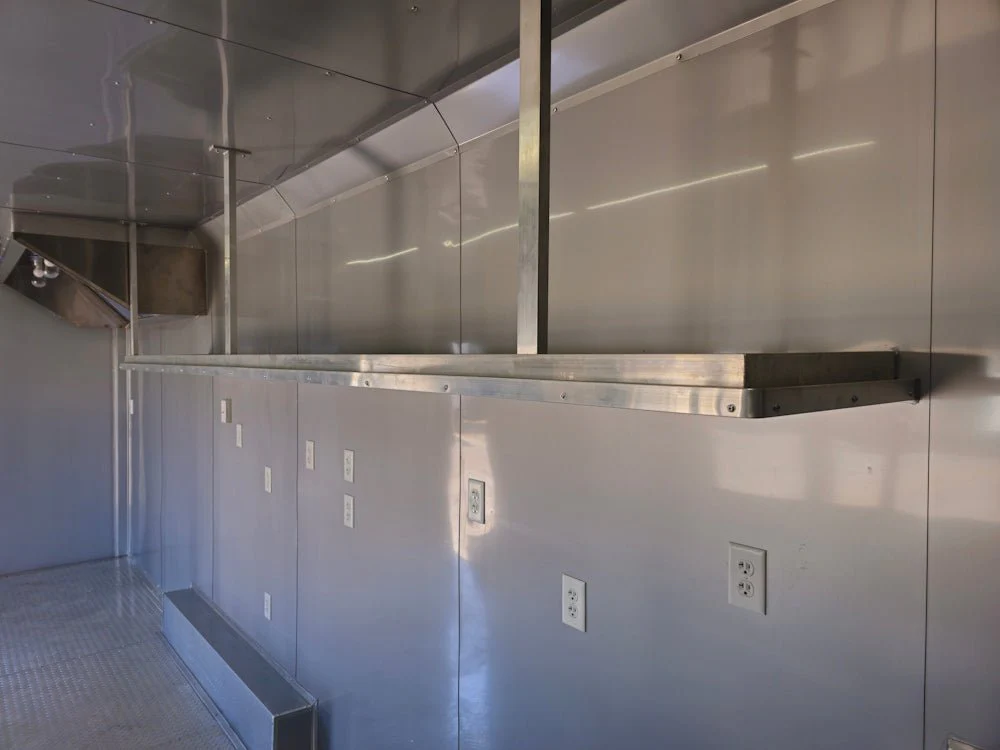 8.5 x 24 Black Concession Trailer Food Event Catering