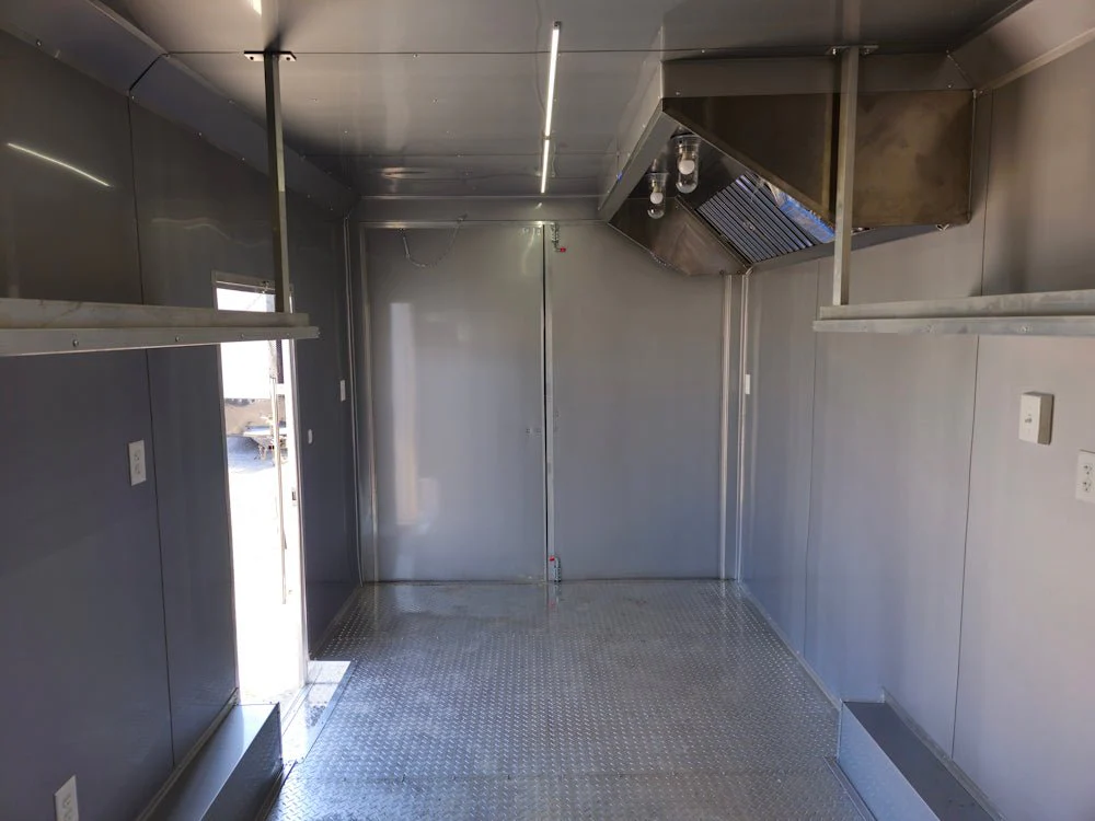 8.5 x 24 Black Concession Trailer Food Event Catering