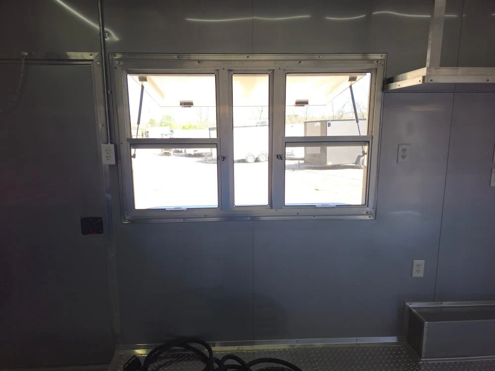 8.5 x 24 Black Concession Trailer Food Event Catering