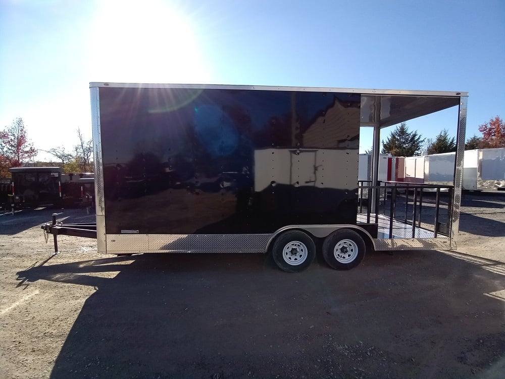 330-8.5-x-20-black-bbq-porch-concession-trailer-4.jpg 8.5' x 20' Black BBQ Porch Concession Trailer